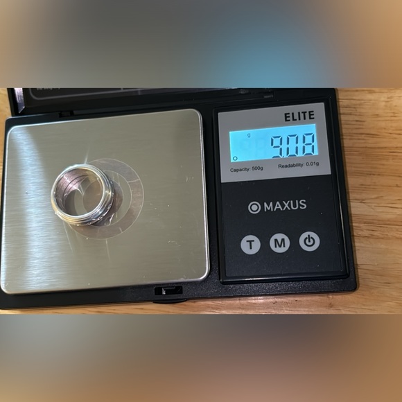 Unisex Sterling Silver Eternity Spinner Ring with CZ - Picture 3 of 8